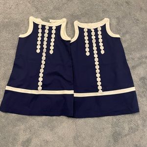 TWO blue and white size kids 10 dresses